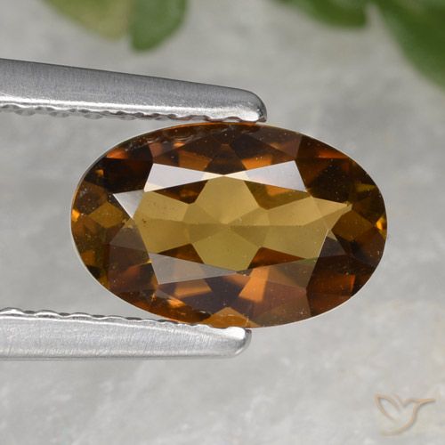 0.82ct Naturale Marrone dorato Tormalina, Ovale, VVS