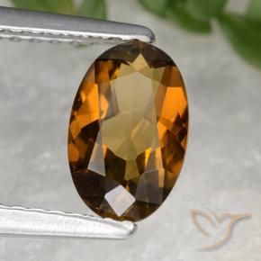 Tormalina Marrone dorato naturale da 0.82 ct, Ovale, VVS
