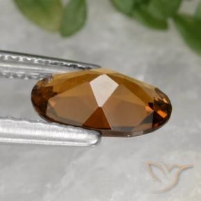 Tormalina Marrone dorato naturale da 0.82 ct, Ovale, VVS