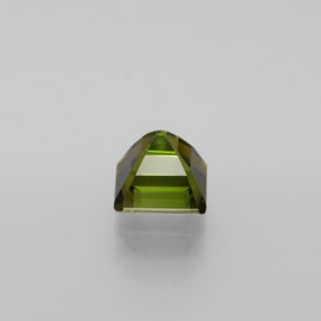 Tormalina verde marroncino naturale da 1,45 ct, taglio smeraldo, VS