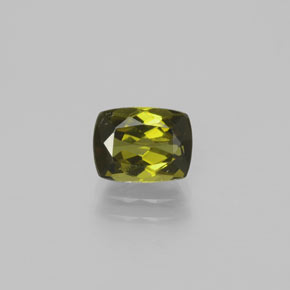 Tormalina Verde scuro naturale da 1.57 ct, Taglio a cuscino, VVS-VS