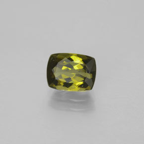 Tormalina Verde scuro naturale da 1.57 ct, Taglio a cuscino, VVS-VS