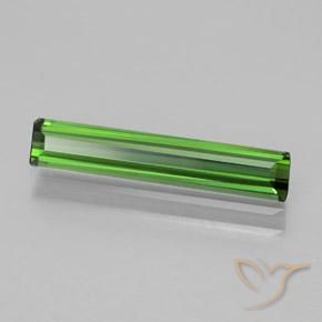 Tormalina Verde scuro naturale da 1.25 ct, Ottagonale / Taglio smeraldo, VVS