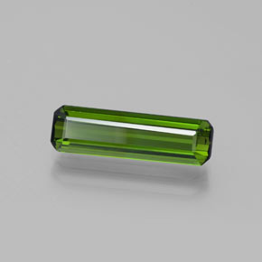 Tormalina verde scuro naturale da 1,79 ct, taglio smeraldo, VVS-VS