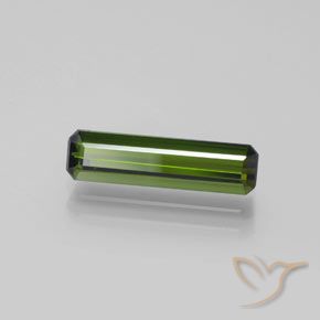 Tormalina Verde scuro naturale da 1.52 ct, Ottagonale / Taglio smeraldo, VVS-VS
