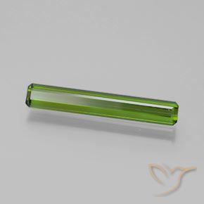 Tormalina verde medio naturale da 1,13 ct, taglio smeraldo, VVS-VS