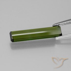 Tormalina Verde scuro naturale da 1.24 ct, Ottagonale / Taglio smeraldo, VVS