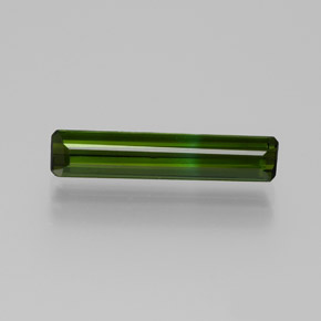 Tormalina verde terroso naturale da 1,26 ct, taglio smeraldo, VVS