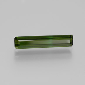 Tormalina verde terroso naturale da 1,26 ct, taglio smeraldo, VVS