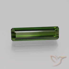 Tormalina Verde scuro naturale da 1.97 ct, Taglio smeraldo, VVS