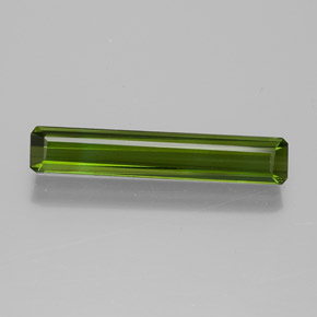 Tormalina verde scuro naturale da 1,25 ct, taglio smeraldo, VVS-VS