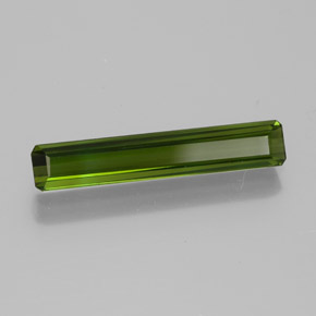 Tormalina verde scuro naturale da 1,25 ct, taglio smeraldo, VVS-VS