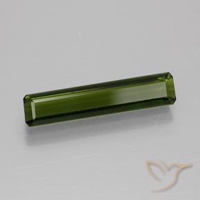 Tormalina Verde scuro naturale da 1.55 ct, Ottagonale / Taglio smeraldo, VVS-VS