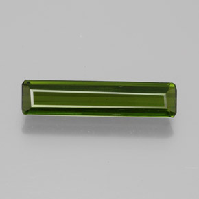 Tormalina verde scuro naturale da 1,29 ct, taglio smeraldo, VS