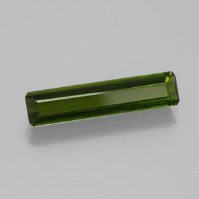 Tormalina verde scuro naturale da 1,29 ct, taglio smeraldo, VS