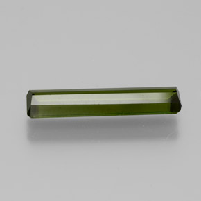 Tormalina verde scuro naturale da 1,29 ct, taglio smeraldo, VS
