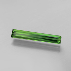 Tormalina verde scuro naturale da 1,38 ct, taglio smeraldo, VS