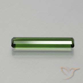 Tormalina Verde terroso naturale da 1.39 ct, Ottagonale / Taglio smeraldo, VVS-VS