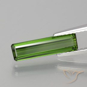 Tormalina Verde terroso naturale da 1.39 ct, Ottagonale / Taglio smeraldo, VVS