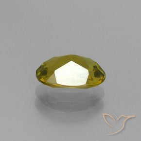 Tormalina verde giallastro naturale da 1,10 ct, taglio ovale, VS