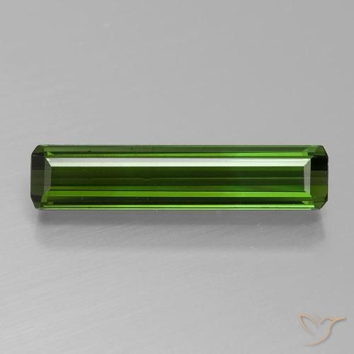 1.60ct Naturale Verde terroso Tormalina, Taglio smeraldo, VVS