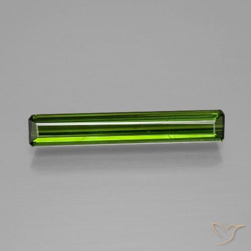 Tormalina Verde terroso naturale da 1.34 ct, Ottagonale / Taglio smeraldo, VS