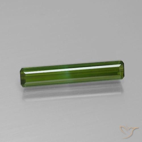 1.13ct Naturale Verde scuro Tormalina, Taglio smeraldo, VVS