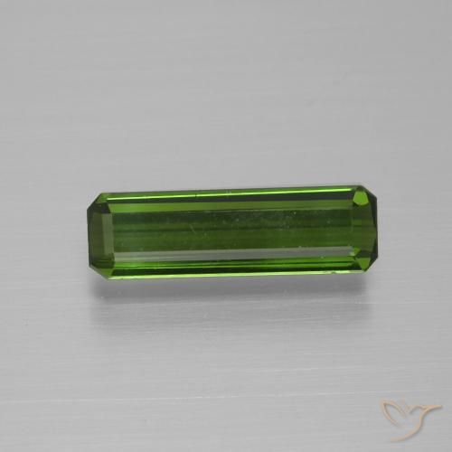 Tormalina naturale verde da 1,59 ct, taglio smeraldo, VVS-VS