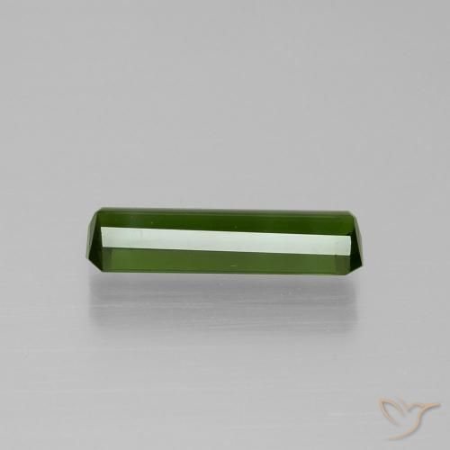 Tormalina naturale verde da 1,59 ct, taglio smeraldo, VVS-VS