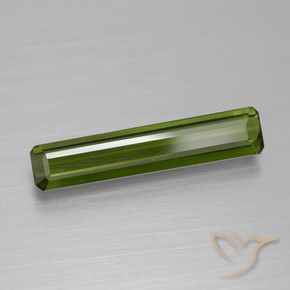 Tormalina Verde terroso naturale da 1.45 ct, Ottagonale / Taglio smeraldo, VVS-VS