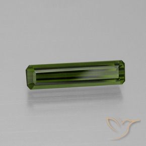 Tormalina Verde terroso naturale da 1.57 ct, Ottagonale / Taglio smeraldo, VVS-VS