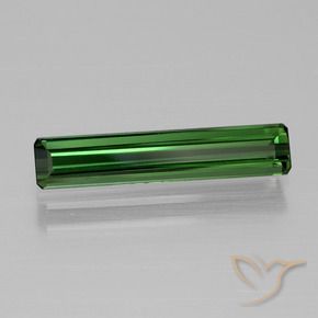 Tormalina Verde scuro naturale da 1.56 ct, Ottagonale / Taglio smeraldo, VVS-VS