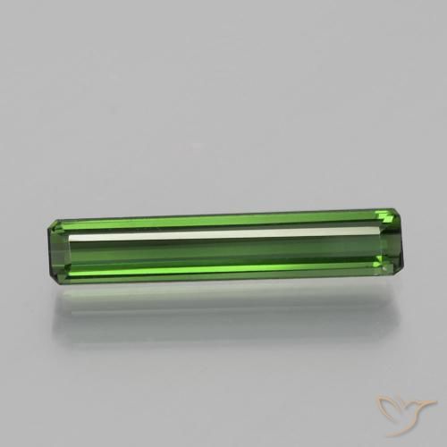 1.37ct Naturale Verde terroso Tormalina, Taglio smeraldo, VS