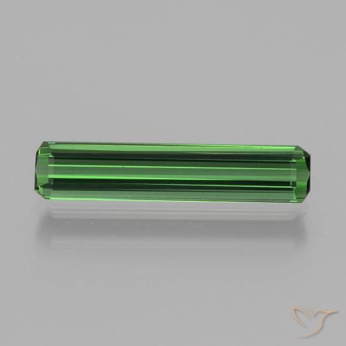 1.30ct Naturale Verde scuro Tormalina, Taglio smeraldo, VVS