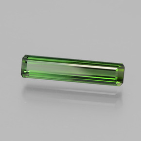 Tormalina naturale verde da 1,25 ct, taglio smeraldo, VVS