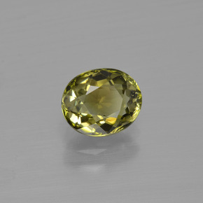Tormalina Caldo terroso verde naturale da 1.09 ct, Taglio ovale, VVS