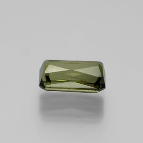 Tormalina Verde terroso naturale da 1.17 ct, Taglio smeraldo, VS