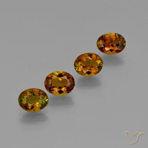Gemme di Tormalina Da marrone scuro a dorato rossastro naturale da 3.68 ct, Ovale, VVS-VS