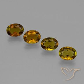 Gemme di Tormalina Oro scuro naturale da 3.43 ct, Ovale, VVS-VS