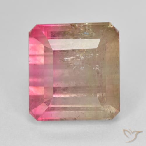 Tormalina Bi-Colore naturale da 13.13 ct, Ottagonale / Taglio smeraldo, SI