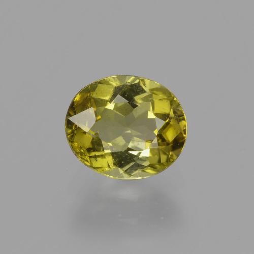 Tormalina Giallo chiaro naturale da 1.18 ct, Taglio ovale, VS