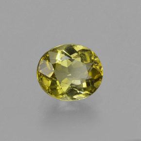 Tormalina Giallo chiaro naturale da 1.18 ct, Taglio ovale, VS