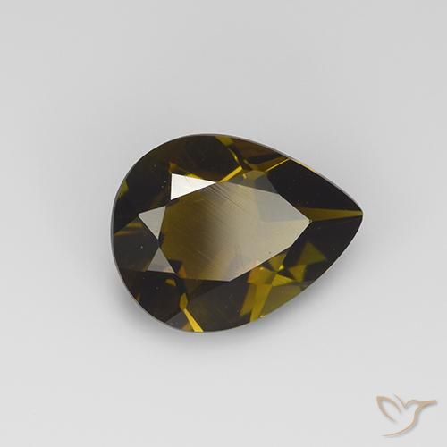 1.59ct Naturale Marrone dorato Tormalina, Forma a pera, VVS-VS