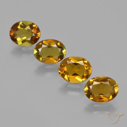 3.43ctw Naturale Marrone dorato Tormalina, Ovale, VS