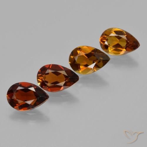 Gemme di Tormalina Marrone caldo naturale da 3.45 ct, Forma a pera, VS