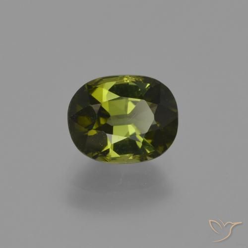 Tormalina Verde foresta naturale da 1.23 ct, Taglio ovale, VS