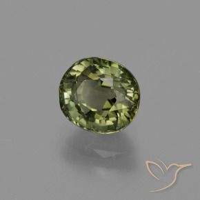 Tormalina Verde medio-scuro naturale da 1.19 ct, Ovale, VS