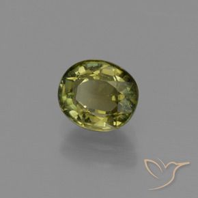 Tormalina marrone dorato verdastro naturale da 1,06 ct, taglio ovale, VS