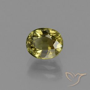 Tormalina Verde marroncino naturale da 1.03 ct, Ovale, VS