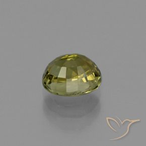 Tormalina Verde marroncino naturale da 1.03 ct, Ovale, VS